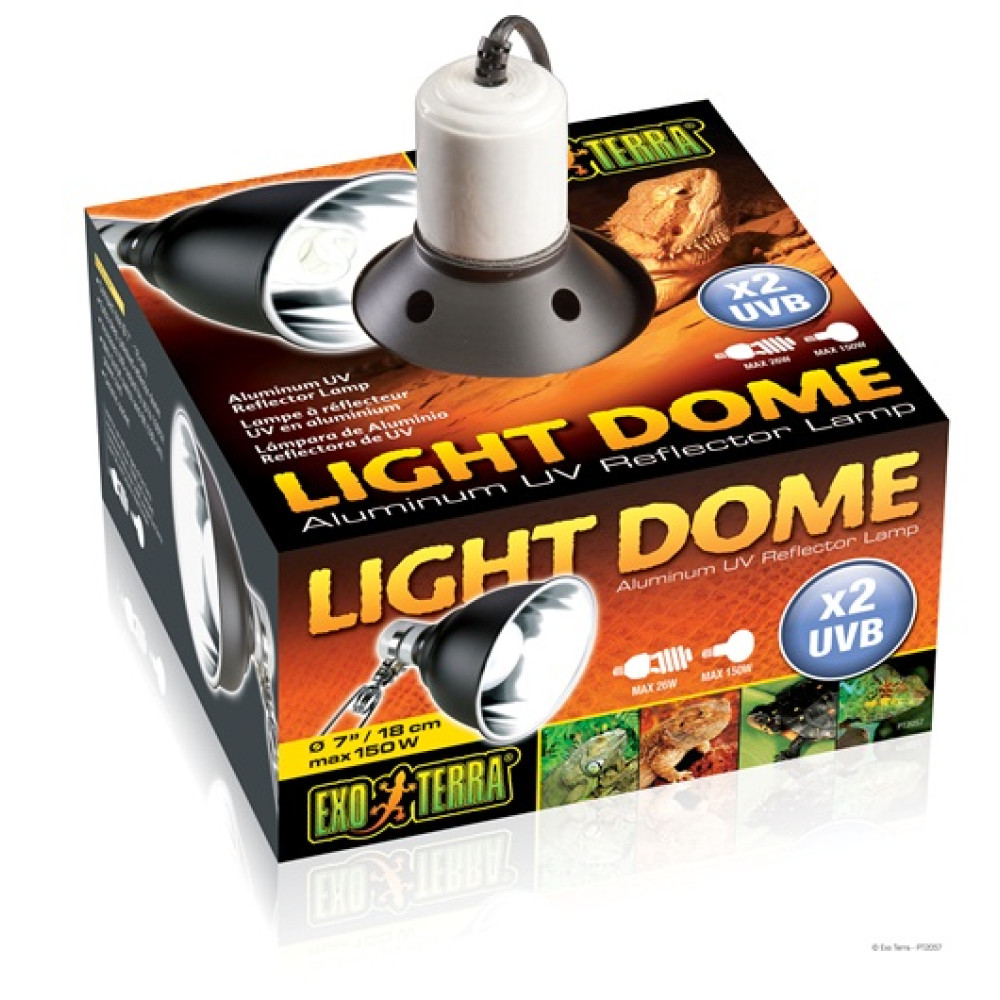 Плафон для лампы накаливания с алюминиевым отражателем в террариум Light Dome, 18 см