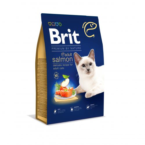 Сухой корм Brit Premium by Nature Cat Adult Salmon для взрослых кошек с лососем