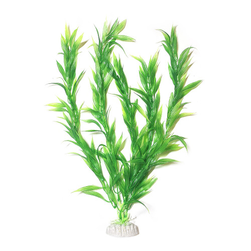 Штучна рослина для акваріума Aquatic Plants "Hygrophila" зелена широке листя 40 см