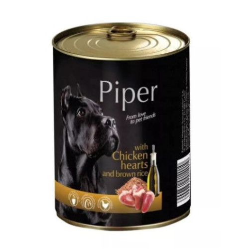 Консерва "DN Piper"  для собак з курячим серцем та коричневим рисом 400 (г)