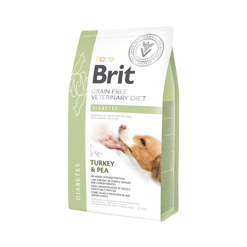 Сухой корм Brit Grain Free VetDiets Dog Diabetes беззерновой для собак страдающих сахарным диабетом 2 кг