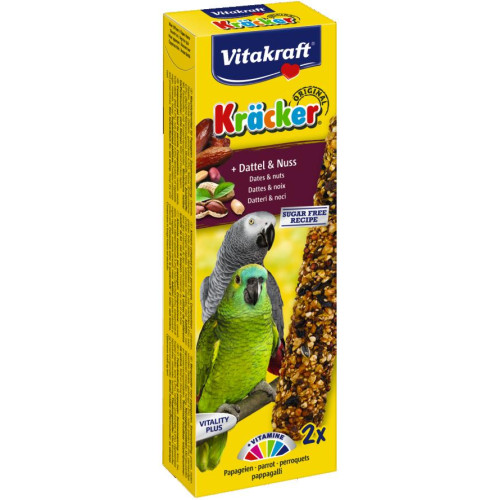 Крекер для африканских попугаев Vitakraft, орехи и фрукты, 2 шт