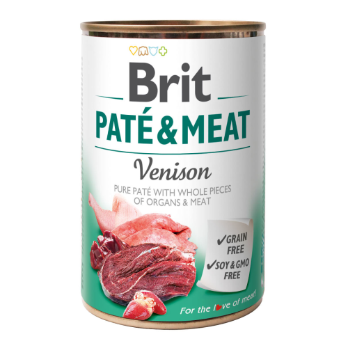 Влажный корм для собак Brit Pate & Meat со вкусом оленины и курицы 400 г