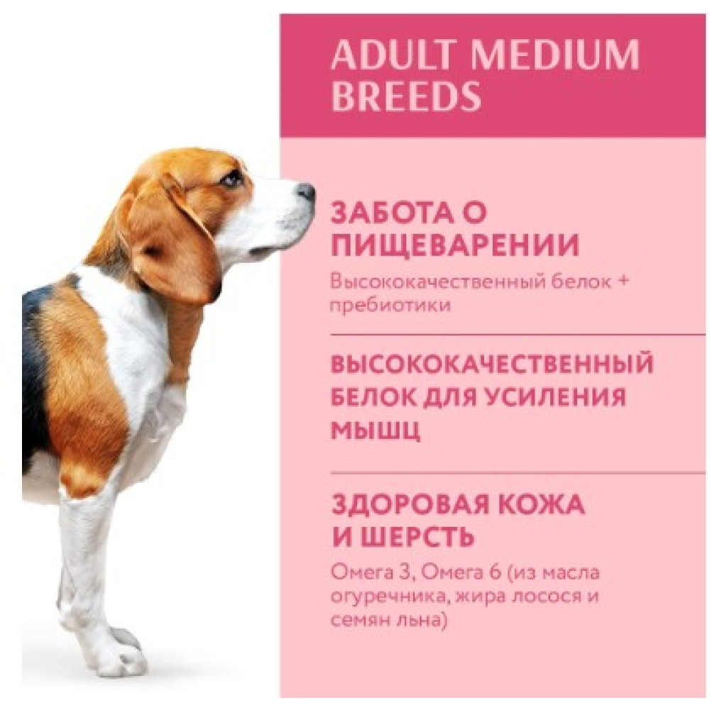 Сухой корм для взрослых собак средних пород Optimeal (индейка) 12 (кг)