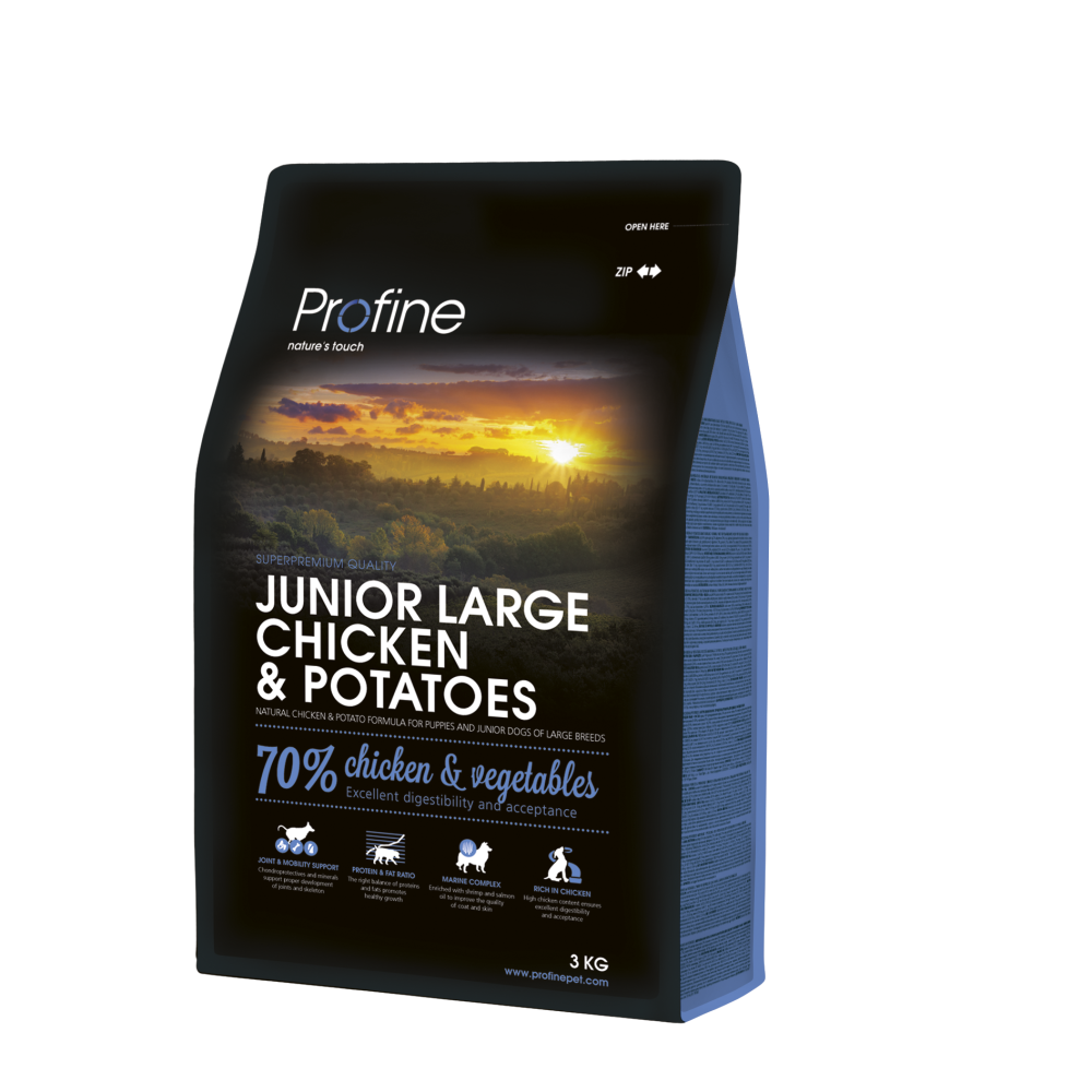 Сухий корм Profine Junior Large Breed Chicken & Potatoes для цуценят та молодих собак великих порід з куркою 3 кг