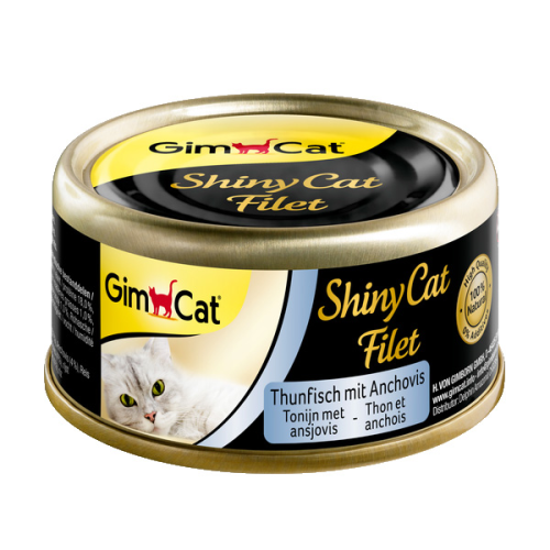 Влажный корм для кошек Gimpet ShinyCat Filet с тунцом и анчоусами 70 г