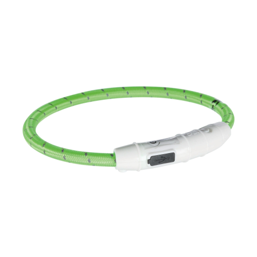 Нашийник Trixie світиться з USB ML 45 см 7 мм Зелений