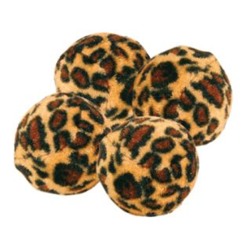 Іграшка для котів Trixie М'яч леопардовий з брязкальцем d=4 см, набір 4 шт