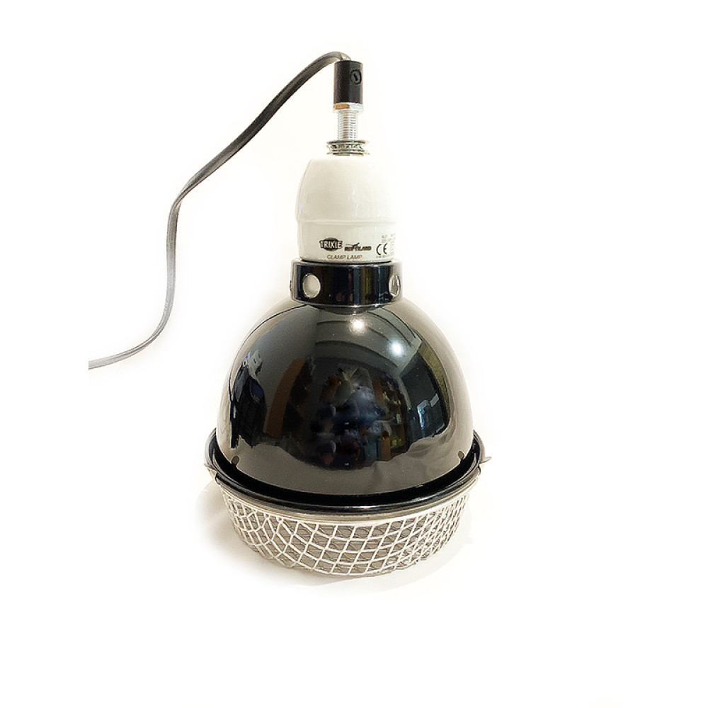 Лампа с отражателем и зажимом/Плафон для лампы в террариум с защитой Trixie 14*17 см
