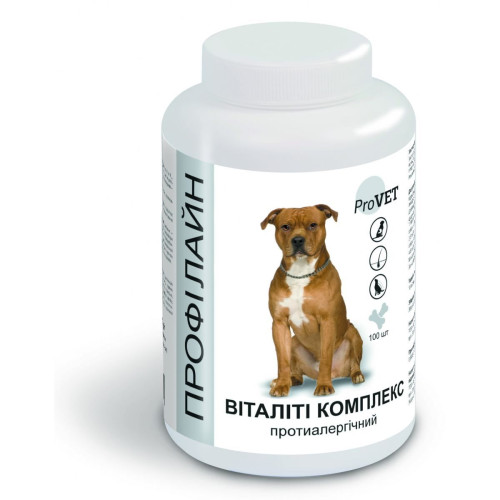Вітамінно-мінеральна добавка для собак ProVET Профілайн Віталіті комплекс 100 таблеток