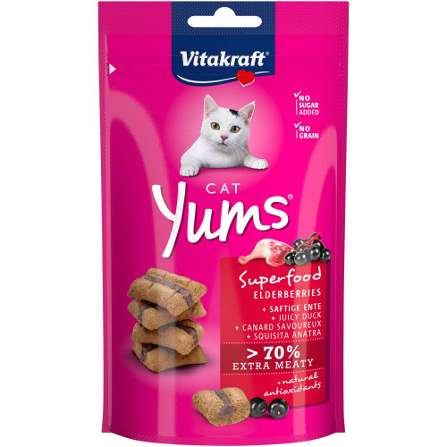 Ласощі для котів Vitakraft Yums 40 г (качка та бузина)