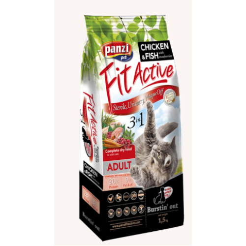 Корм для взрослых котов FitActive Cat ADULТ 3in1 300 (г)