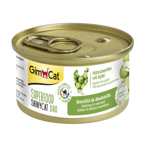 Вологий корм для кішок Gimpet Shiny Cat Superfood з куркою та яблуком 70 г