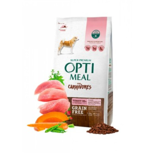 Сухой беззерновой корм для собак всех пород Optimeal (индейка и овощи) 1.5 (кг)
