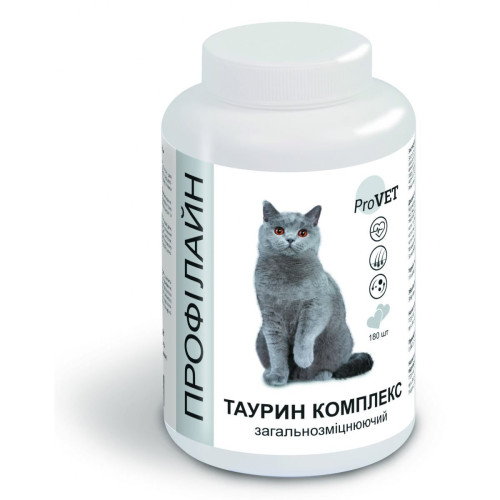 Витаминно-минеральная добавка для котов ProVET Профилайн таурин комплекс 180 таблеток