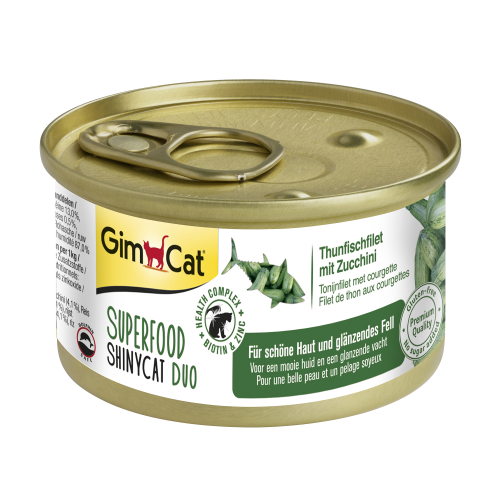 Влажный корм для кошек Gimpet Shiny Cat Superfood с тунцом и цуккини 70 г