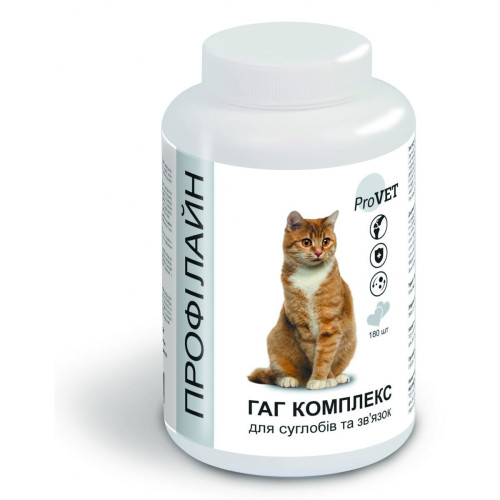 Витаминно-минеральная добавка для котов ProVET Профилайн Гаг комплекс 180 таблеток