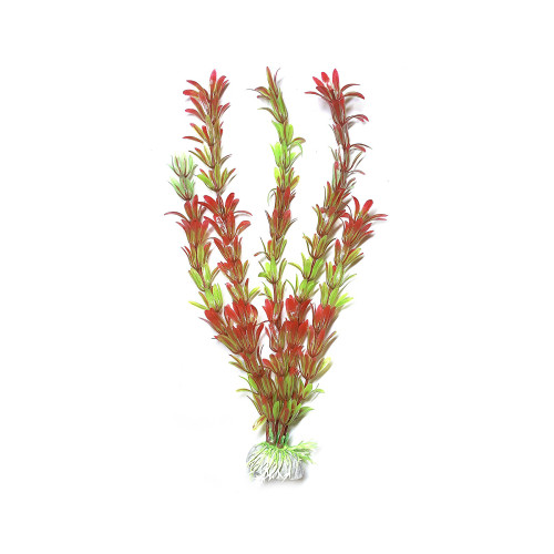Штучна рослина для акваріума Aquatic Plants "Ludwigia" червоно-зелена 30 см