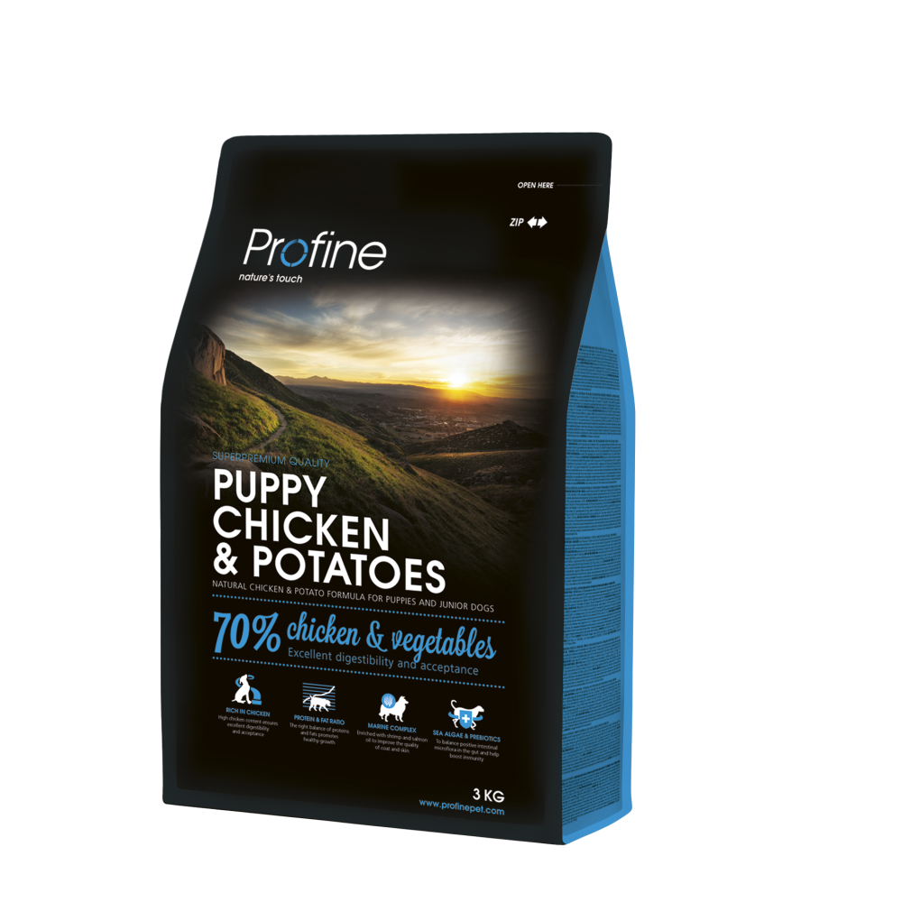 Сухий корм Profine Puppy Chicken & Potatoes для цуценят всіх порід з куркою 3 кг