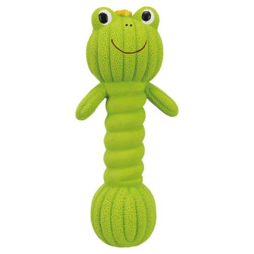 Іграшка для собак Trixie Гантель-жаба з пищалкою 18 см (латекс)