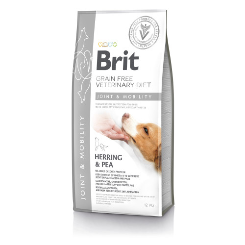 Сухой корм для собак, при заболеваниях суставов Brit GF Veterinary Diet Joint & Mobility с селедкой 12 кг
