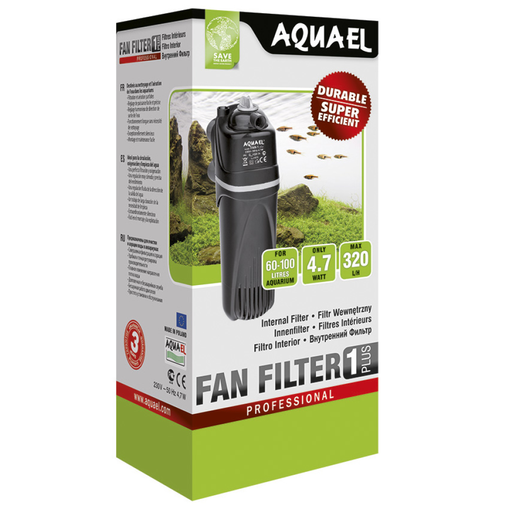 Внутренний фильтр для аквариума AquaEl Fan 1 Plus до 100 л 