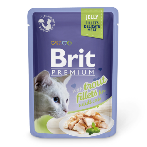 Вологий корм для кішок з філе форелі Brit Premium Cat pouch 85 г