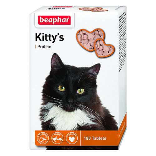 Вітаміни для дорослих кішок Beaphar Kitty's Protein з протеїном 180 таблеток