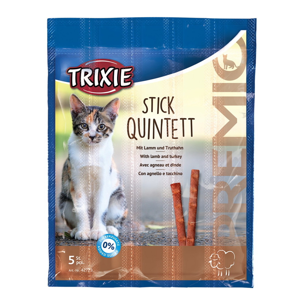 Ласощі для кішок Trixie Premio Quadro-Sticks ягня/індичка 5 шт х 5 г