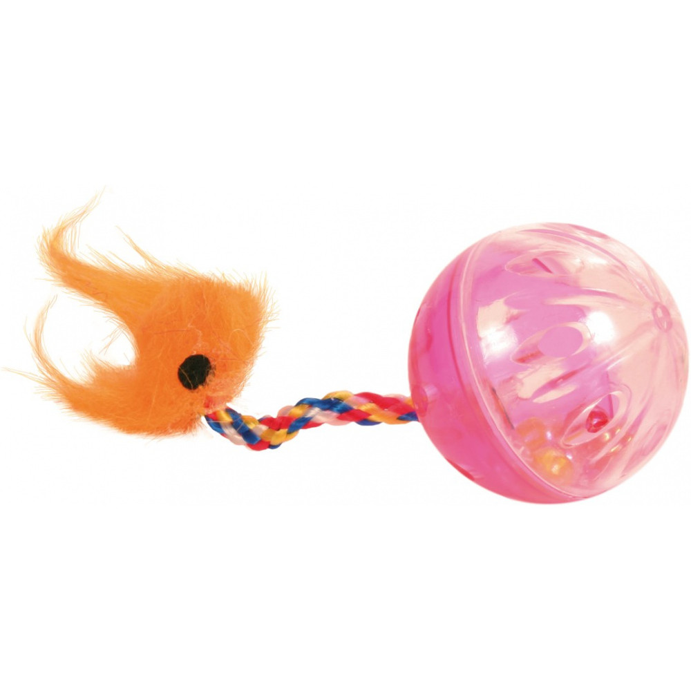 Іграшка для котів Trixie М'яч з брязкальцем та хвостом, 4 см, набір (2 шт)