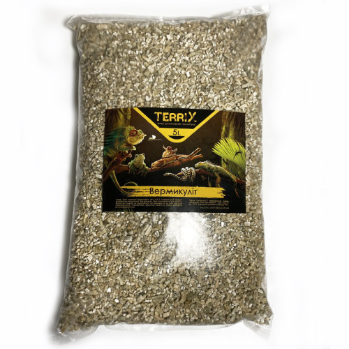Вермикулит TerriX для поддержания влажности в террариумах и для растений 5 л