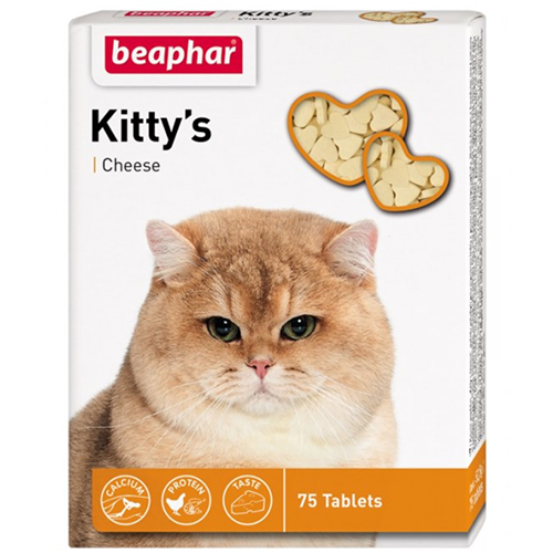 Витамины для взрослых кошек Beaphar Kitty's Cheese 75 таблеток