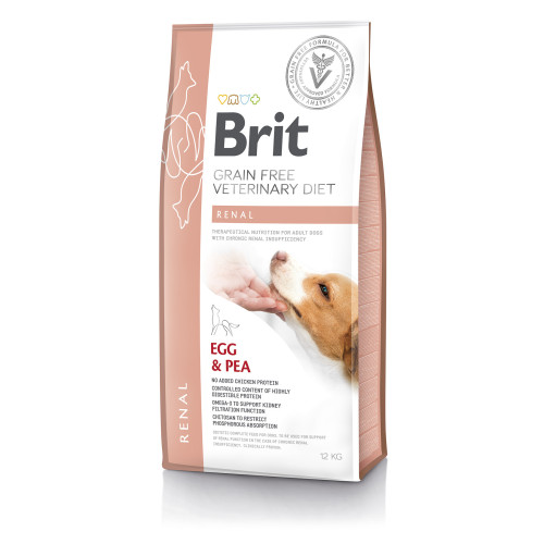 Сухий корм для собак при захворюваннях нирок Brit GF Veterinary Diet Renal з яйцем, 12 кг
