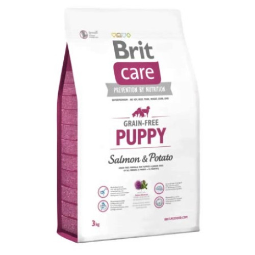 Сухой корм для щенков всех пород Brit Care GF Puppy Salmon & Potato 3 кг (лосось)
