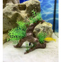 Штучна рослина на корчі для акваріума 2124152-13х14 см