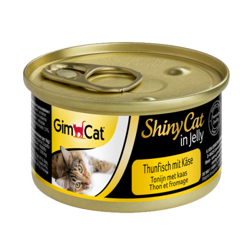 Вологий корм для кішок Gimpet ShinyCat з тунцем та сиром 70 г