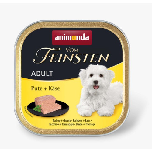 Консерва Animonda Vom Feinsten Adult Turkey + Cheese для собак, с  индейкой и сыром, 150г