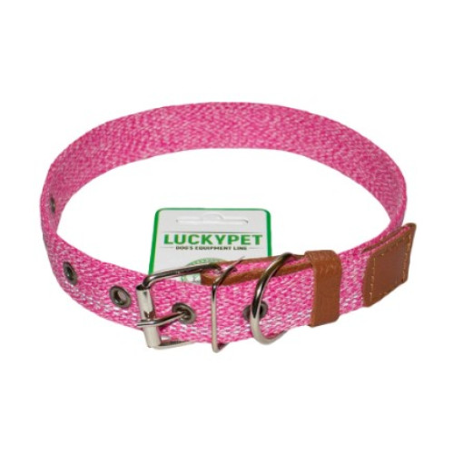 Ошейник MILANGE "Lucky Pet" одинарный безразмерный, 20мм (17-40см) для собак, розовый