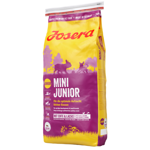 Сухой корм Josera Mini Junior для щенков малых пород с уткой и рисом 15 кг