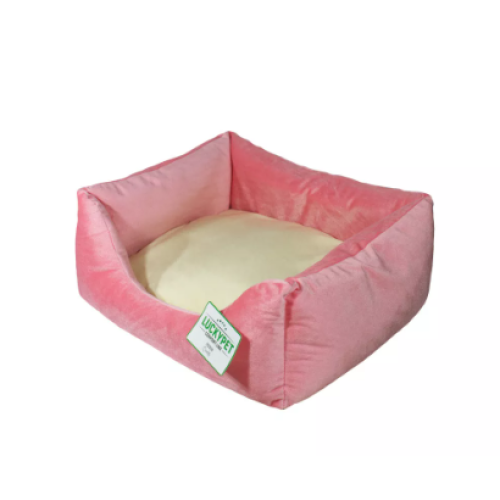 Лежак Рольф №1 "Luсky Pet", рожево-кремовий, 40х50х22см