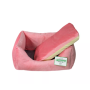 Лежак Рольф №1 "Luсky Pet", рожево-кремовий, 40х50х22см