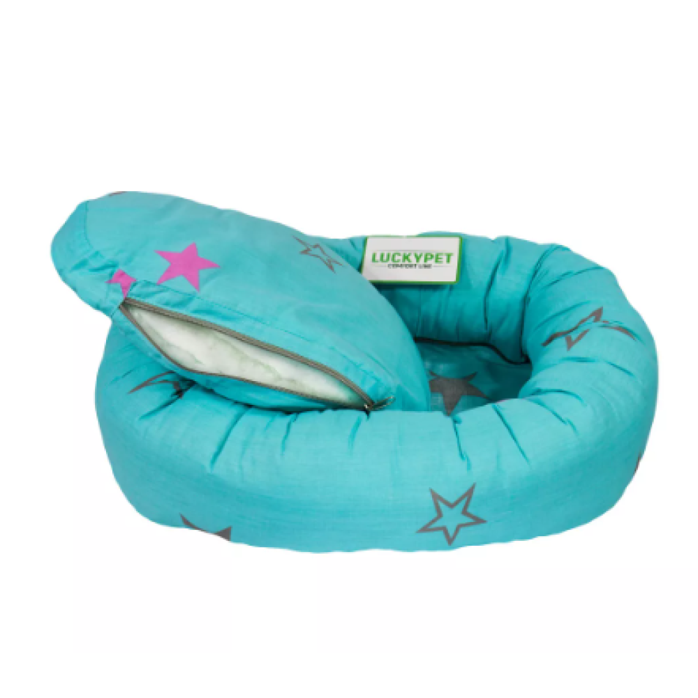 Лежак Вольт №2 "Lucky Pet", бірюзовий, 48х58х12см