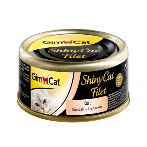 Влажный корм для кошек Gimpet ShinyCat Filet с курицей 70 г