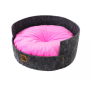 Лежак Релакс №2 "Lucky Pet", серо-розовый, 40х40х17см