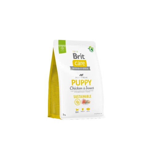 Сухий корм для цуценят Brit Care Dog Sustainable Puppy (курка та комахи) 3 кг