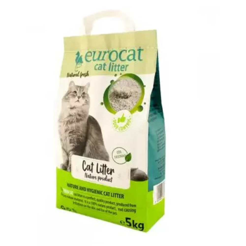 Наполнитель бентонитовый EuroCat для кошачьего туалета, 5 кг