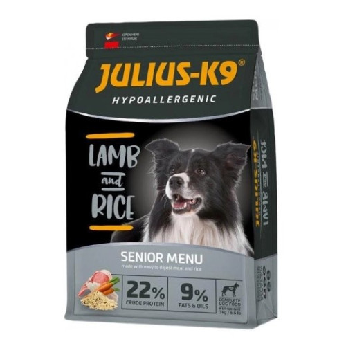 Сухой корм для собак JULIUS К-9 HighPremium, Senior/Light со вкусом ягненка и риса 3 (кг)
