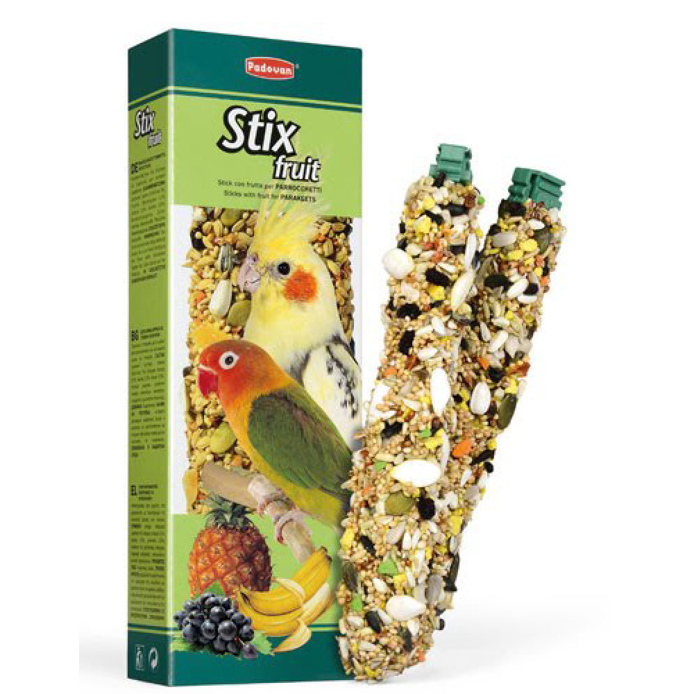 Корм лакомства для средних попугаев Padovan Stix Fruit parrocchetti 100 г