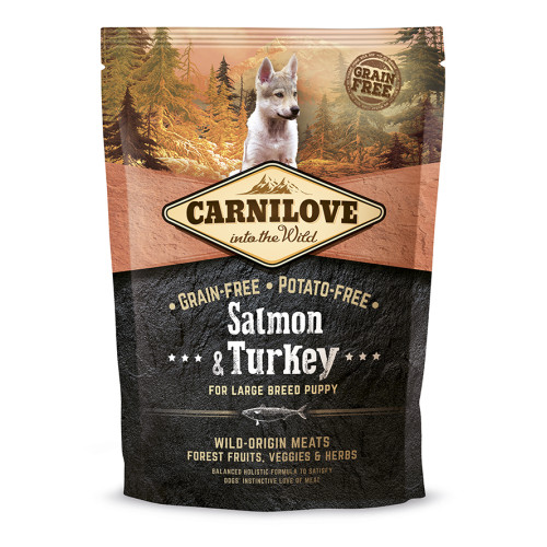 Сухой корм Carnilove Puppy Large Breed Salmon & Turkey для щенков крупных пород 1.5 кг