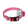 Ошейник MILANGE "Lucky Pet" одинарний з фастексом, светоотражающий, 20мм (30-40см) для собак, розовый